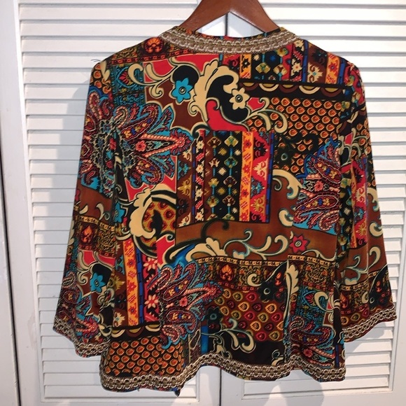 Joan Rivers Moroccan Flair Knit Jacket w/ 3/4 Sleeves - Picture 4 of 5